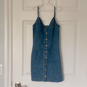 Sz XS Jaus Denim Mini Oscar-St Button Dress